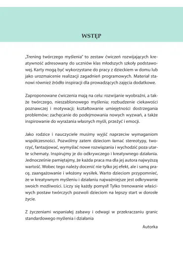 Trening tw�rczego my�lenia cz. 6 - Danuta Klimkiewicz