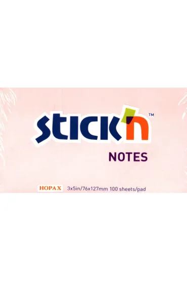 Stickn Notes samoprzylepny pastelowy r�owy 12.7 x 7.6 cm
