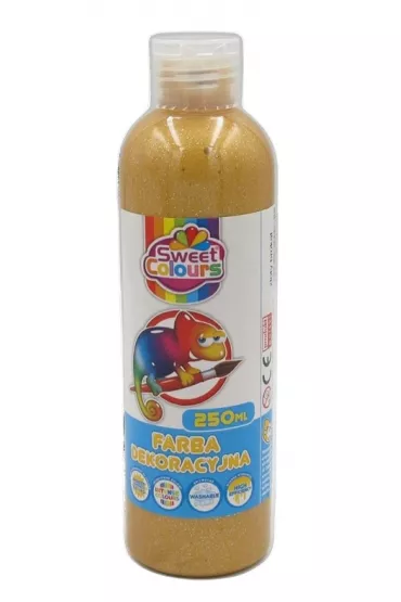 Sweet colours Farba dekoracyjna brokatowa z�ota 250ml