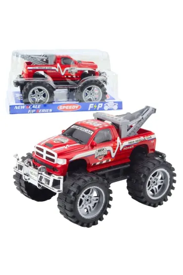 Teren�wka ratunkowa z nap�dem na ty� czerwona 27cm LeanToys