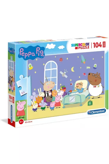 Puzzle 104 el. Maxi SuperColor. Peppa Pig Clementoni