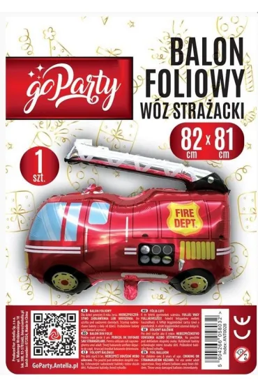 GoParty Balon foliowy W�z stra�acki 82x81cm
