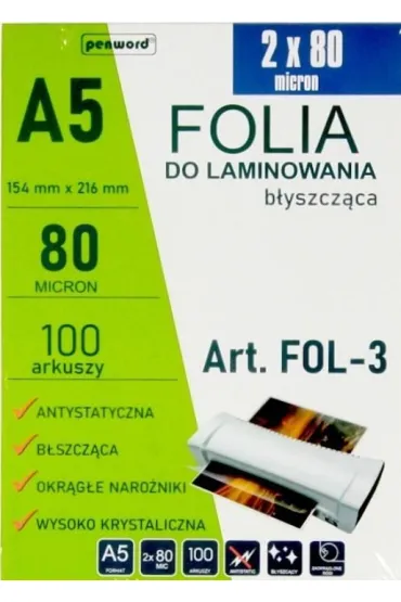 Penword Folia do laminowania A5 100 szt