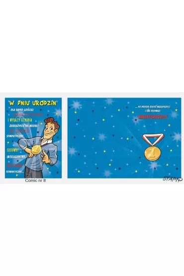 Stamp Karnet Comic B6 + koperta wz�r nr 08 Urodziny