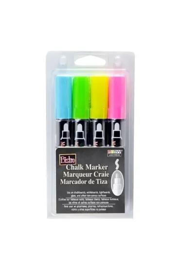 Marvy Markery kredowe Bistro Chalk Marker 4 kolory