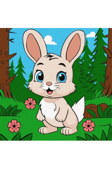 Malowanie po numerach - Magiczny kr�lik Kids 25x25cm Ideyka