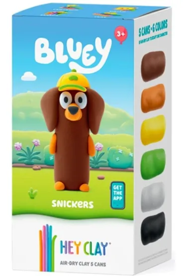 Hey Clay - Figurka Bluey Snickers + akces 5pak