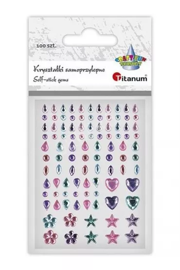 Titanum Kryszta�ki samoprzylepne �ezki mix 100 szt.