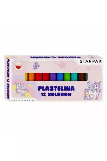 Plastelina 12 kolor�w Unicorn STARPAK 536880 12 szt.