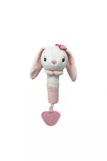 Zabawka z d�wi�kiem kr�liczek z kokardk� 17cm Tulilo
