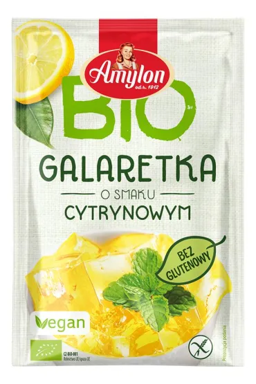 Amylon Galaretka z agarem o smaku cytrynowym bezglutenowa 40 g Bio