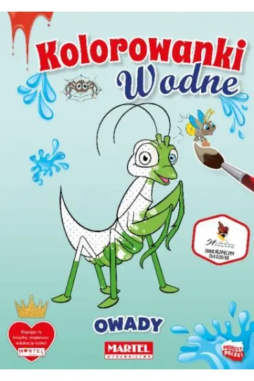 Kolorowanka wodna. Owady