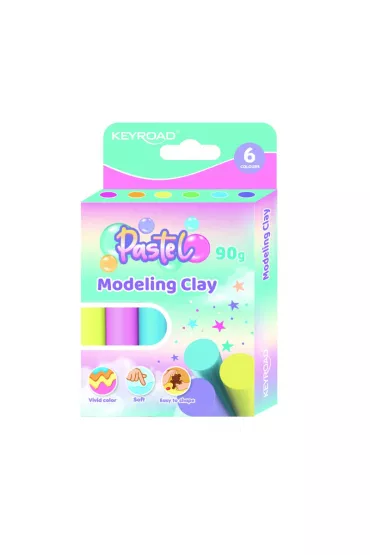 Keyroad Modelina Pastel 6 kolor�w mix 6x15g