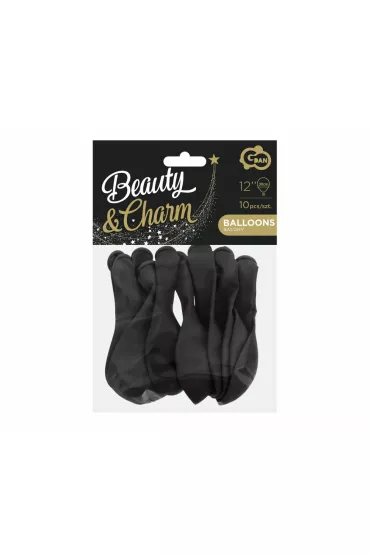 Godan Balony Beauty&Charm metaliki czarne 10 szt.