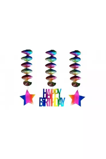 GoParty Dekoracja urodzinowa �widerki Happy Birthday 3 szt.