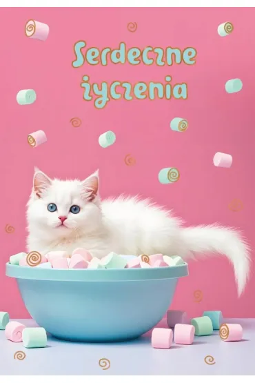 Trend Kartka okoliczno�ciowa W dniu urodzin kot