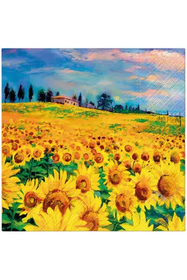 Paw Serwetka Lunch Decor Painted Sunflowers 33x33 20 szt.
