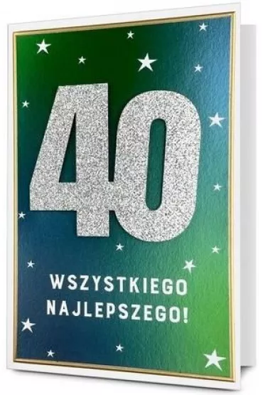Karnet okazjonalny B6 z kopert� 40 Urodziny PAN DRAGON PD HM200-3282