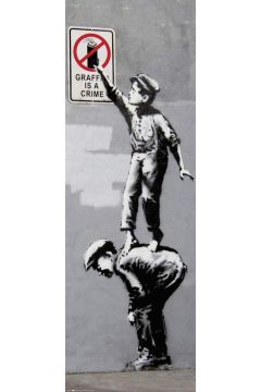 Plakat Banksy Grafitti Is A Crime 53x158 cm