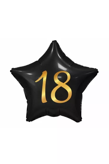 Godan Balon foliowy B&C 18 gwiazda czarny
