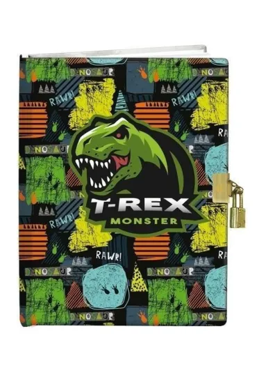 Narcissus Pami�tnik z k��dk� Dinozaur T-REX 13x18 cm, g�adki 60 kartek