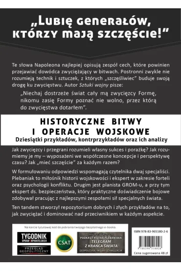 eBook Planowanie, improwizacja i fortele na polu bitwy. Wzorce zwyci�ania. Tom 1 mobi epub - Andrzej Kruczy�ski, Piotr Plebaniak
