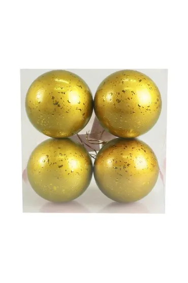 Bombki z efektem rosy z�ote 4 szt.