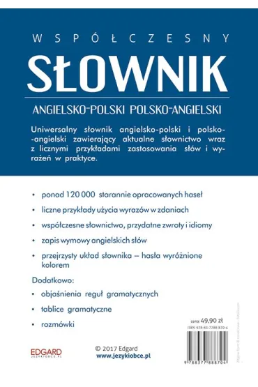 Wsp�czesny s�ownik angielsko-polski polsko-angielski