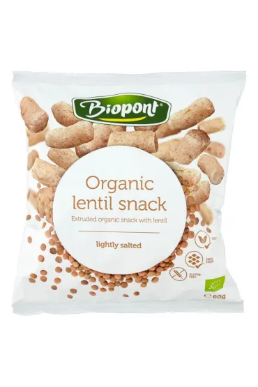 Biopont Chrupki z soczewicy delikatnie solone bezglutenowe 60 g Bio