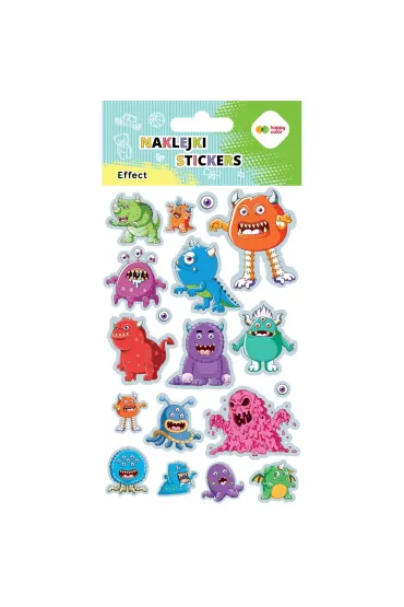 Happy Color Naklejki EFFECT -Monsters 10x20cm