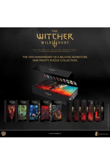 Puzzle Kolekcja puzzli 10x500 The Witcher Wied�min 3 Wild Hunt 10th Anniversary Good Loot
