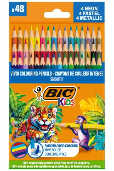 Bic Kredki drewniane Kids Smooth ECO 48 szt.