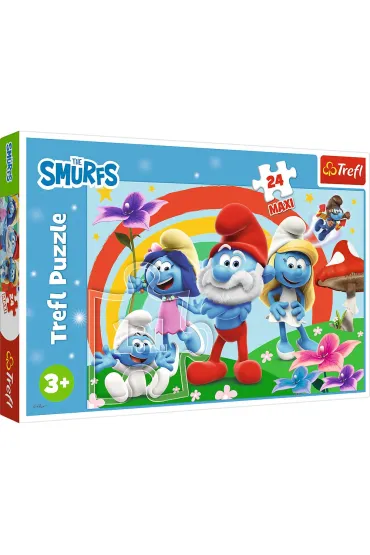 Puzzle maxi 24 el. Smerfny dzie� Trefl
