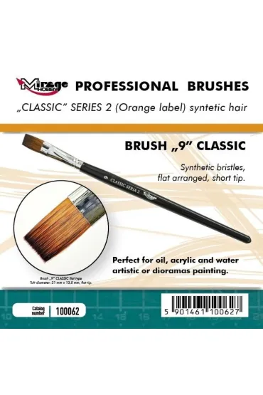 P�dzelek p�aski high quality classic rozm 9