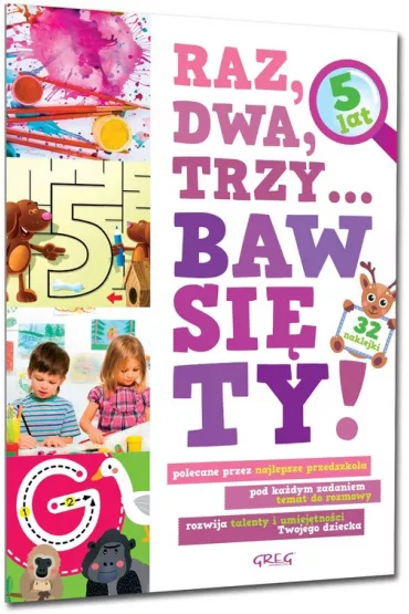 Raz, dwa, trzy... Baw si� ty! (5 lat) z naklejkami - Ewa Sajek, Marcin Po�udniak