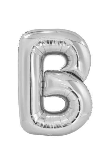 Amscan Balon foliowy litera B srebrna 59x86cm