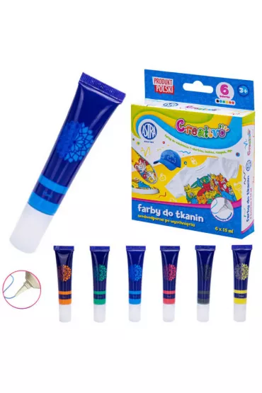 Astra Farby do tkanin Creativo 6 x 15 ml
