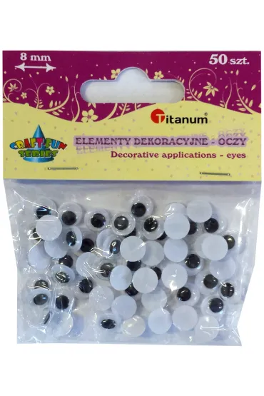 Titanum Elementy dekoracyjne oczy 8mm