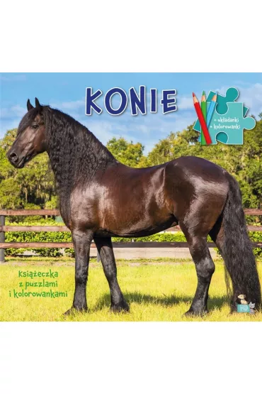 Ksi��eczki z puzzlami i kolorowankami. Konie