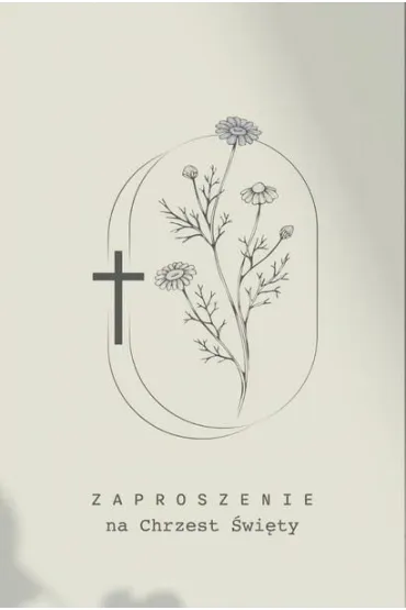 Zaproszenie Chrzciny (5 szt)