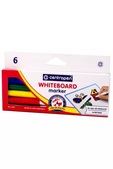 Centropen Marker sucho�cieralny 6 kolor�w