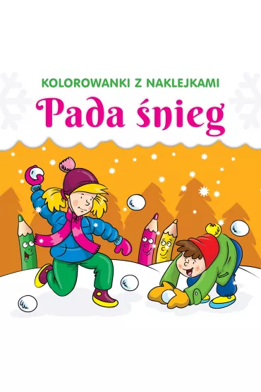 Kolorowanki z naklejkami. Pada �nieg