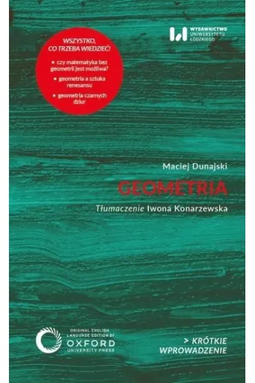 Geometria - Maciej  Dunajski