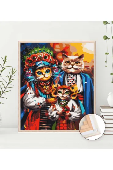 Twoje Hobby Malowanie po numerach - Rodzina kot�w 40x50cm