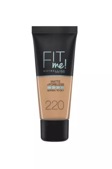Maybelline Fit Me Matte & Poreless Foundation matuj�cy podk�ad do twarzy 220 Natural Beige 30 ml