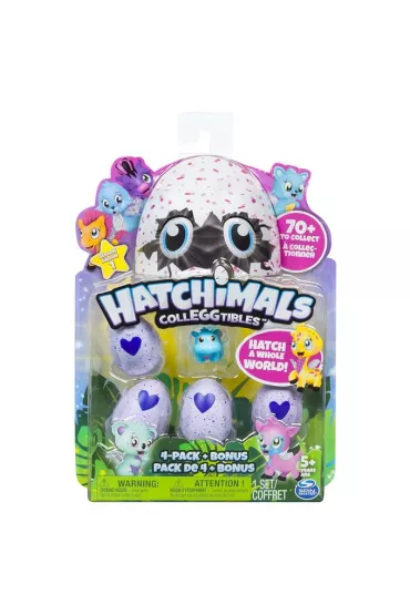 Hatchimals. Zestaw 4 sztuk + bonus Jajko niespodzianka Spin Master