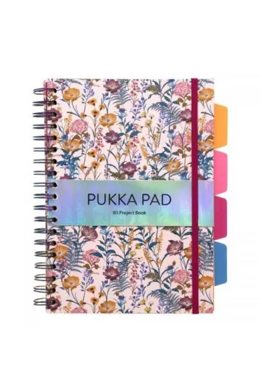 Pukka Pad Pukka Project Book Bloom B5 linia 100 kartek 3 szt.