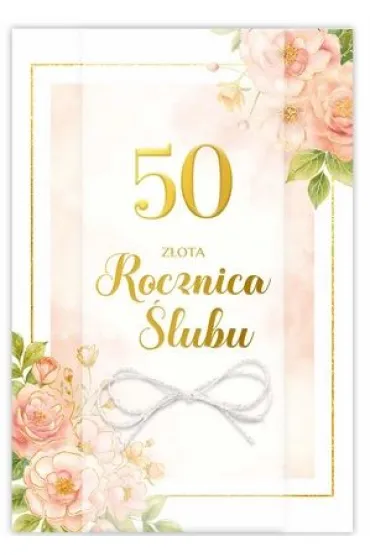 Karnet 50 Rocznica �lubu, r�e B6 LUX - Dl Kk