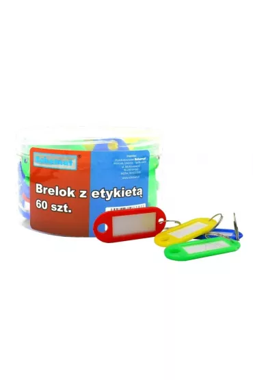 Schemat Zawieszki do kluczy kolorowe 60 szt.