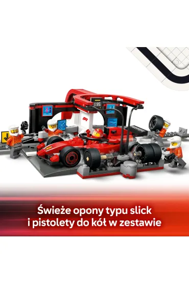 LEGO City F1® Pit stop i mechanicy z bolidem Ferrari 60443